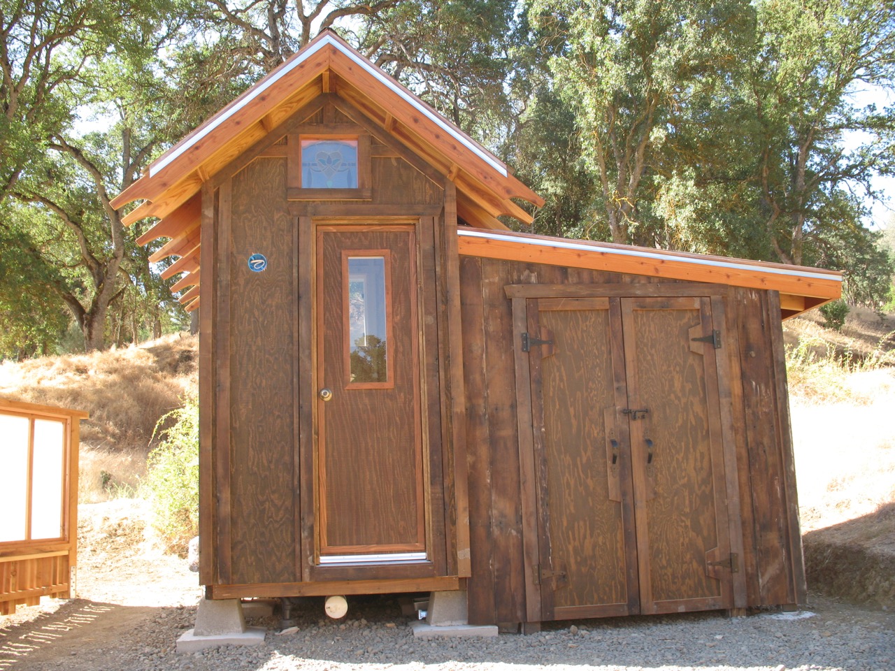 Outhouse and bike shed